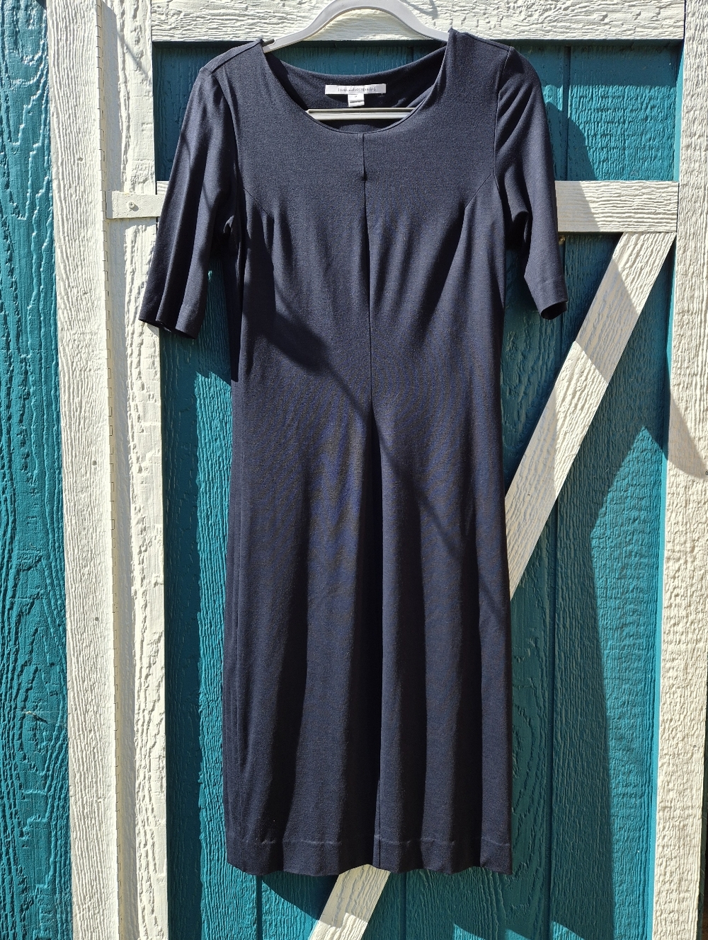 Diane von Furstenberg Navy Knit Midi Dress Size M